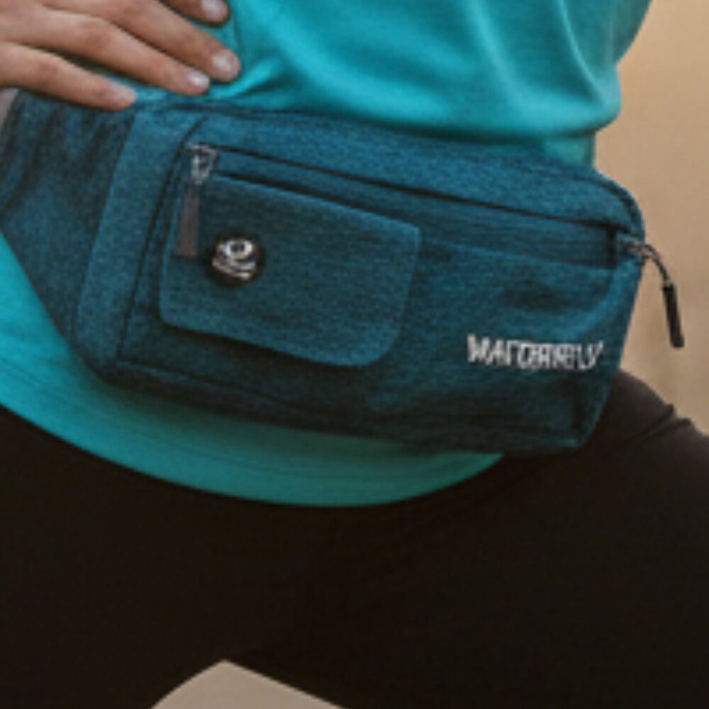Waterfly Teal Running Belt / Fitness Waist Pack – Adjustable